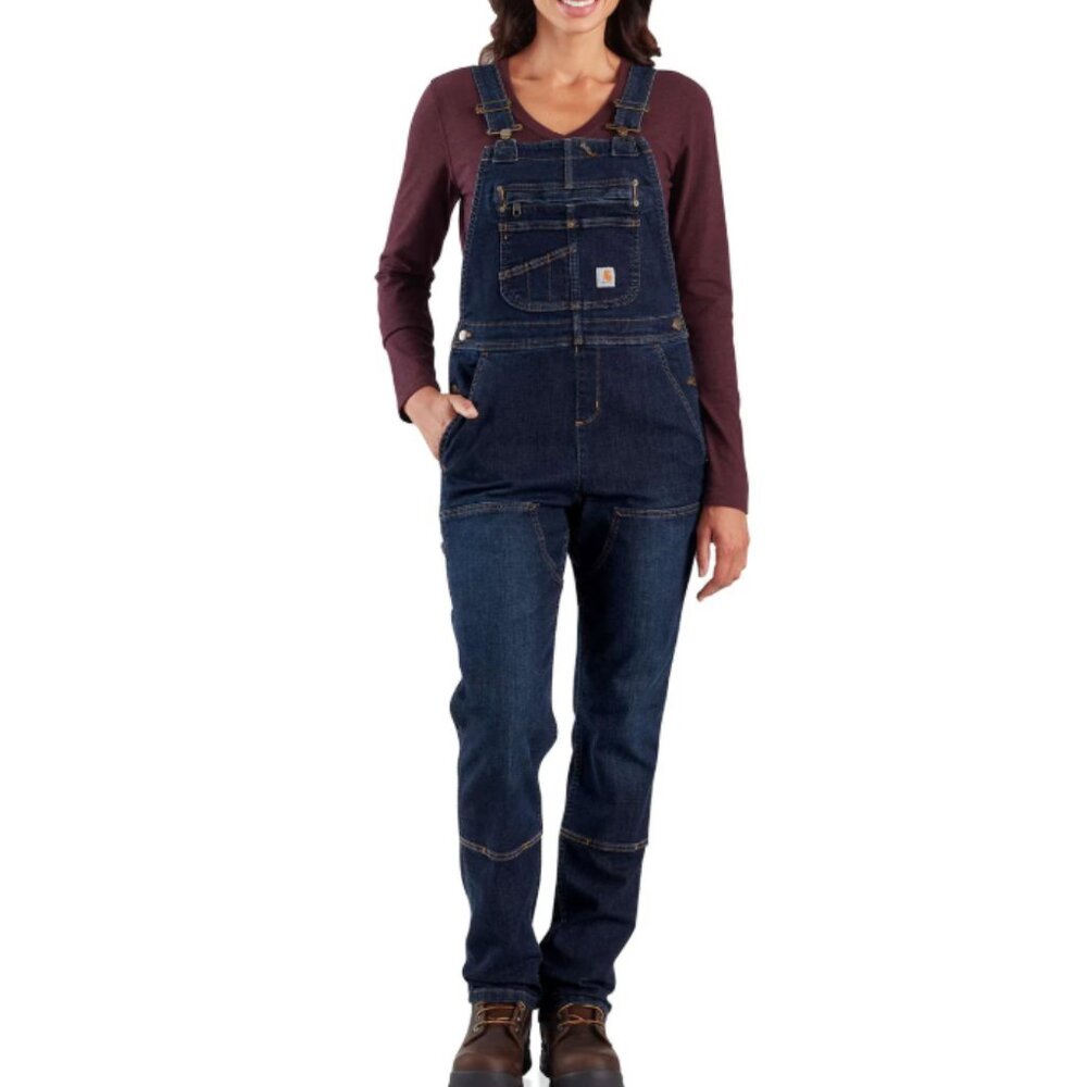 Carharrt Denim Double-Front Bib Overall | Small (4-6) Short